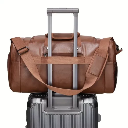 Sac de voyage femme style vintage en similicuir – grande capacité élégante
