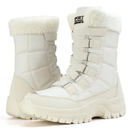 Bottes de neige imperméables femme – doublure chaude et semelle antidérapante