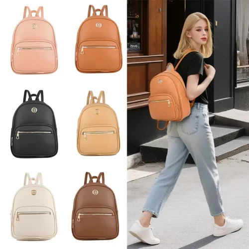 Sac à dos femme léger et élégant – design minimaliste avec poches zippées