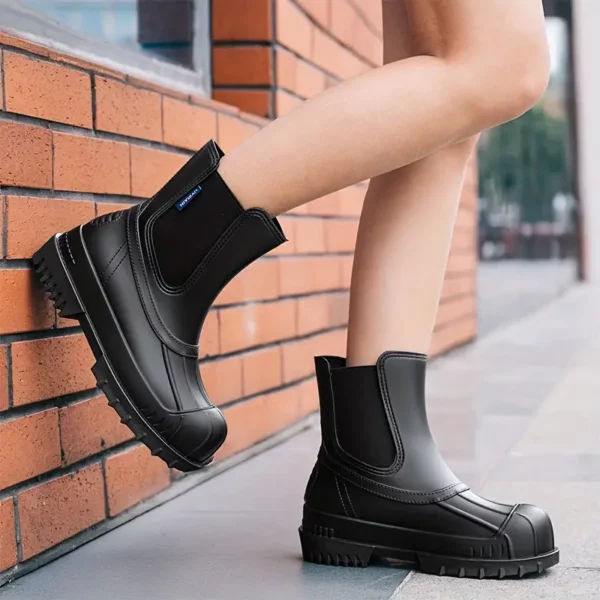 Bottes de pluie femme en caoutchouc antidérapantes – doublure matelassée chic