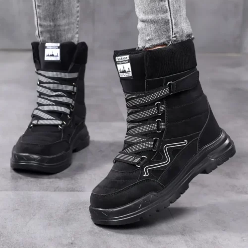 Bottes de ski femme chauffantes antidérapantes imperméables doublure chaude