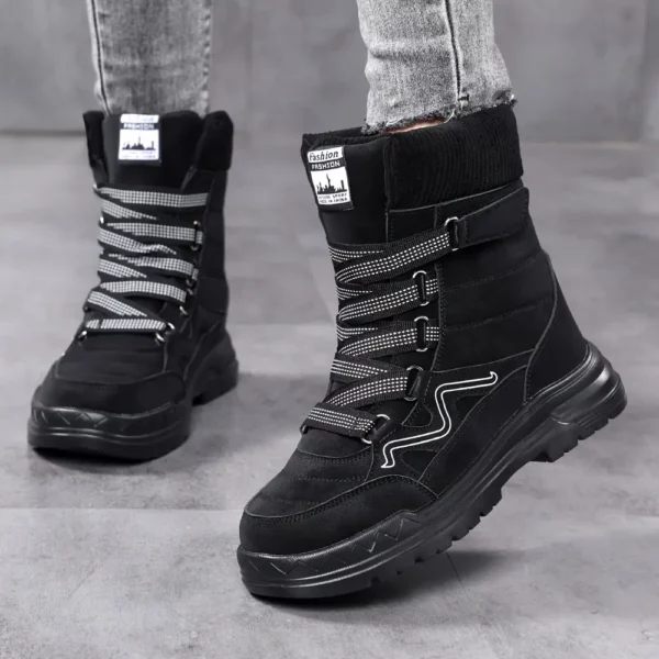 Bottes de ski femme chauffantes antidérapantes imperméables doublure chaude