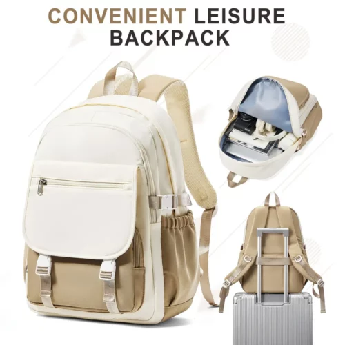 Sac à dos nylon léger femme – design élégant, multi-compartiments, usage quotidien