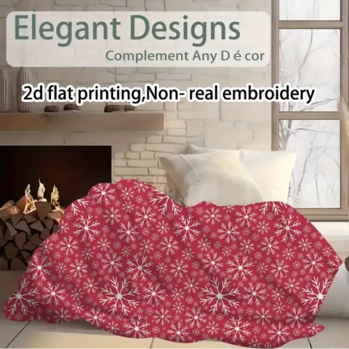Plaid polaire de Noël – couverture douce et chaude motif renne festive