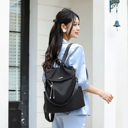 Sac à dos femme léger en tissu Oxford – idéal pour ville et voyages printemps