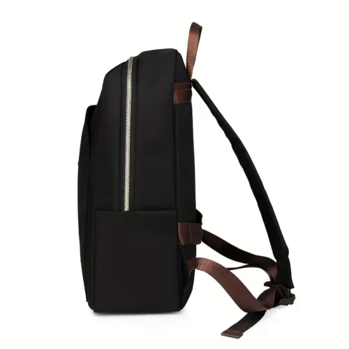 Sac à dos femme nylon léger avec poches zippées – style urbain sécurisé