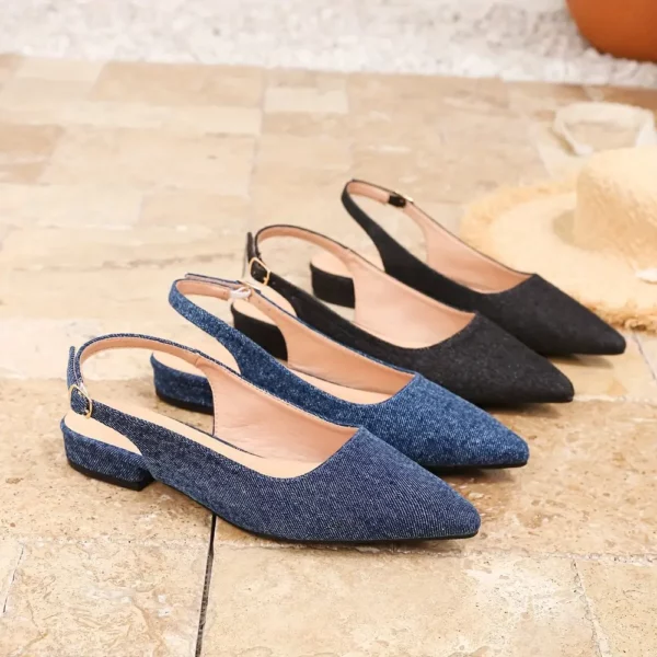 Sandales femme talon bas élégant – Chaussures mariage confort tout-jour