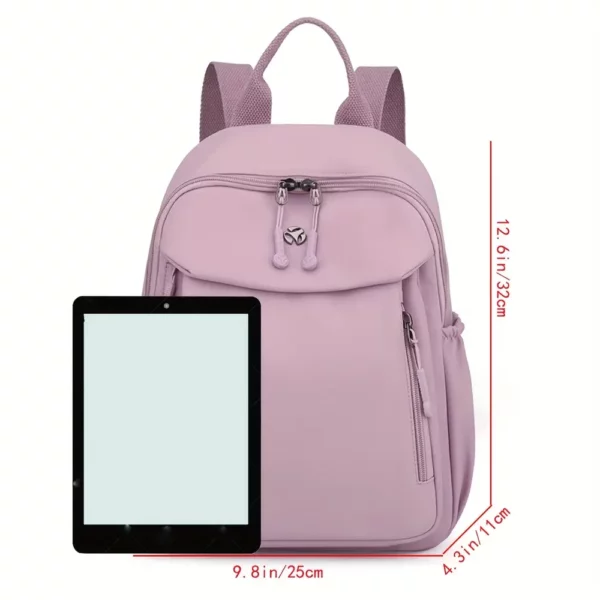 Sac à dos femme en nylon léger – multifonction urbain avec poches zippées