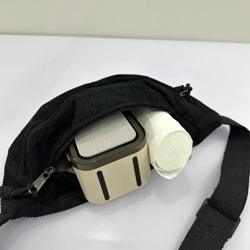 Sac banane femme en velours côtelé – style tendance et texture douce