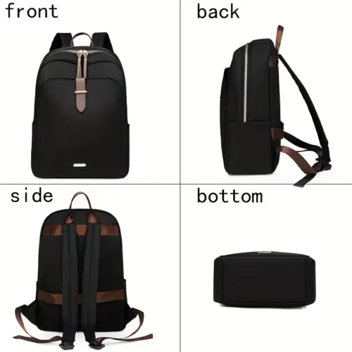 Sac à dos femme nylon léger avec poches zippées – style urbain sécurisé