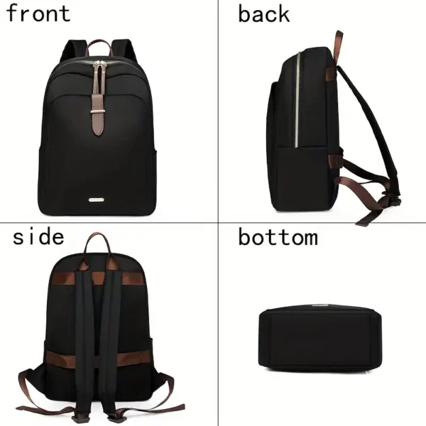 Sac à dos femme nylon léger avec poches zippées – style urbain sécurisé