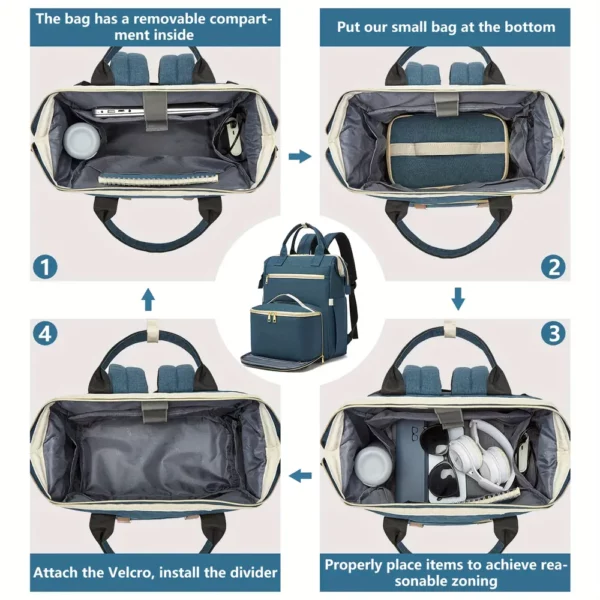 Sac à dos femme multifonction pour ordinateur et repas – design décontracté imperméable