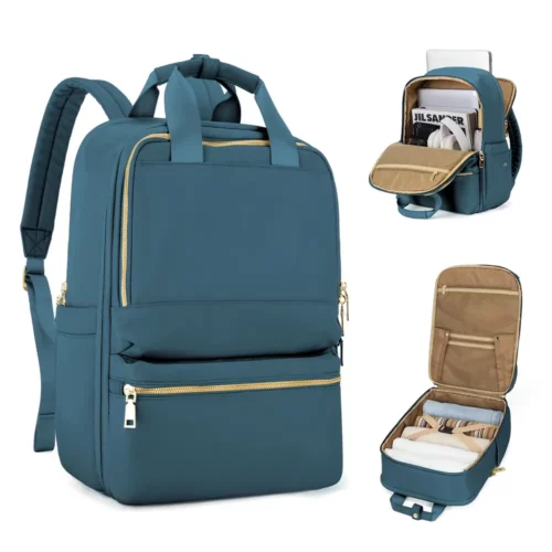 Sac à dos femme léger en nylon imperméable – style urbain compact et chic
