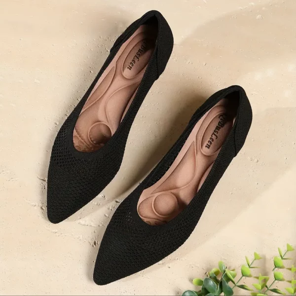 Escarpins femme confort tricotés à talon bas – élégants pour mariage ou soirée