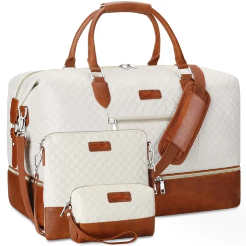 Sac de voyage femme 3 pièces – cabines avec compartiment chaussures en nylon