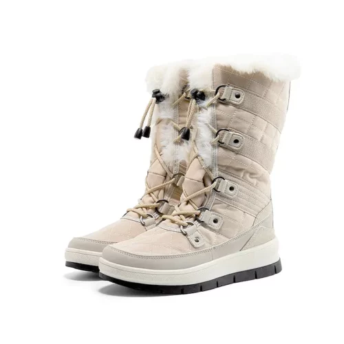Bottes de neige femme fourrées imperméables – style hivernal chaud et confort