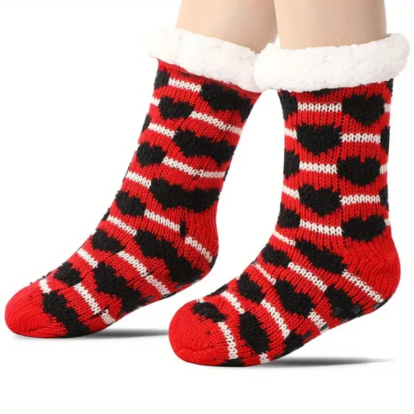 Chaussons chaussettes antidérapants femme hiver – douillets et thermiques anti-froid