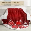 Plaid de Noël doux et confortable – couverture polaire à motif festif chaleureux