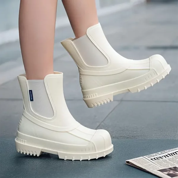 Bottes de pluie femme en caoutchouc antidérapantes – doublure matelassée chic
