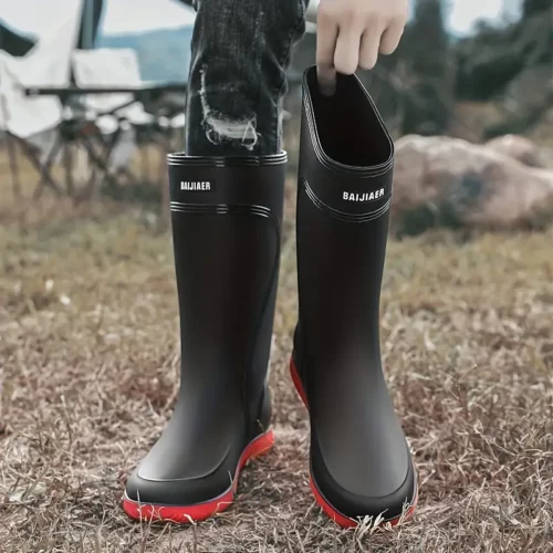 Bottes de pluie femme imperméables en caoutchouc avec semelle antidérapante