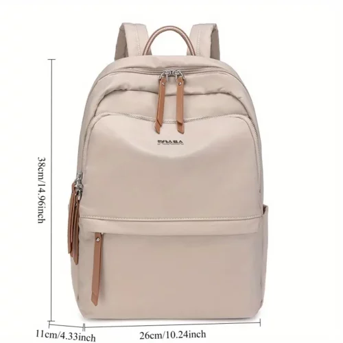 Sac à dos femme léger en tissu Oxford – design élégant avec compartiments multiples