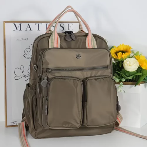 Sac à dos femme nylon léger – multi-poches, idéal ville, voyage, travail