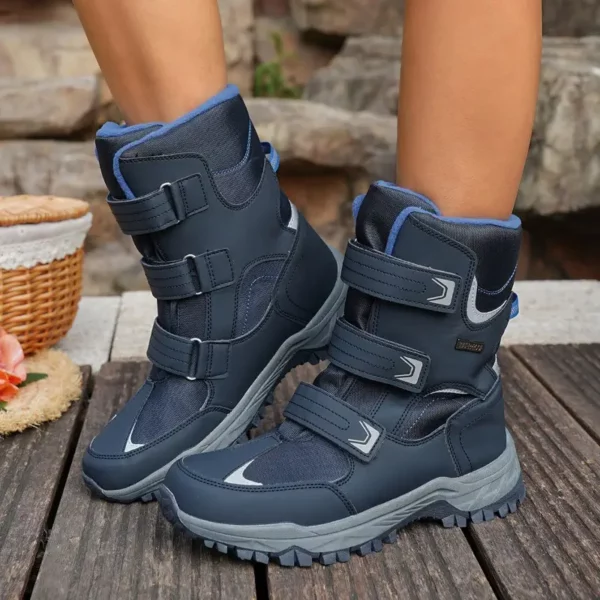 Bottes d’hiver femme fourrées imperméables – semelle antidérapante et maintien cheville