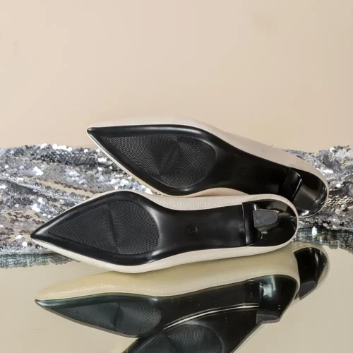 Chaussures mariage femme bout pointu – escarpins Mary Jane à petit talon confortable
