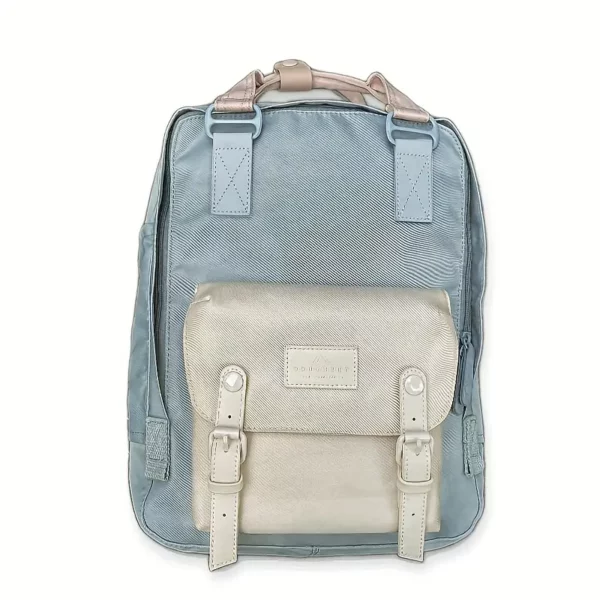 Sac à dos léger multicolore style macaron – sacoche urbaine femme unisexe
