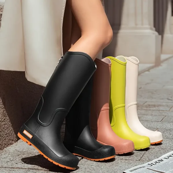 Bottes de pluie femme en caoutchouc chic – style haut anti-dérapant durable