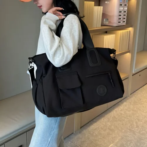 Sac week-end femme multi-compartiments – bandoulière amovible et poche PC
