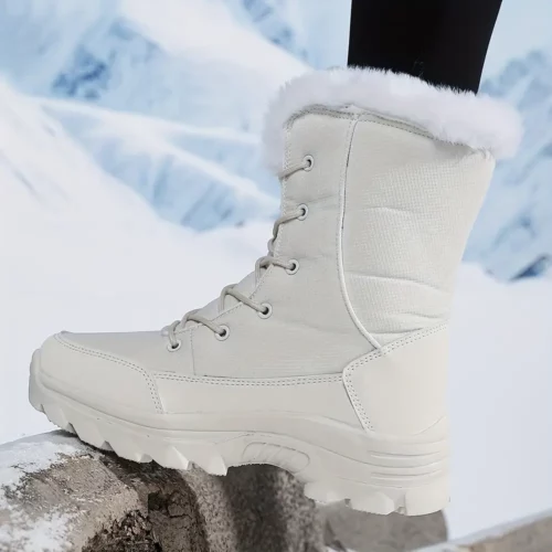 Bottes de neige femme imperméables – doublure chaude et semelle antidérapante
