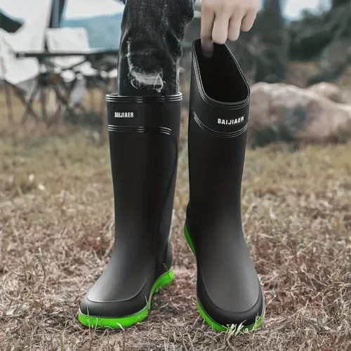 Bottes de pluie femme imperméables en caoutchouc avec semelle antidérapante
