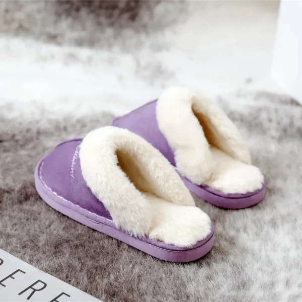 Chaussons femme en fausse fourrure douce – intérieur/extérieur antidérapants