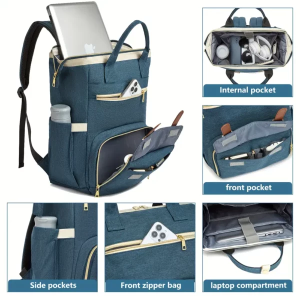 Sac à dos femme multifonction pour ordinateur et repas – design décontracté imperméable
