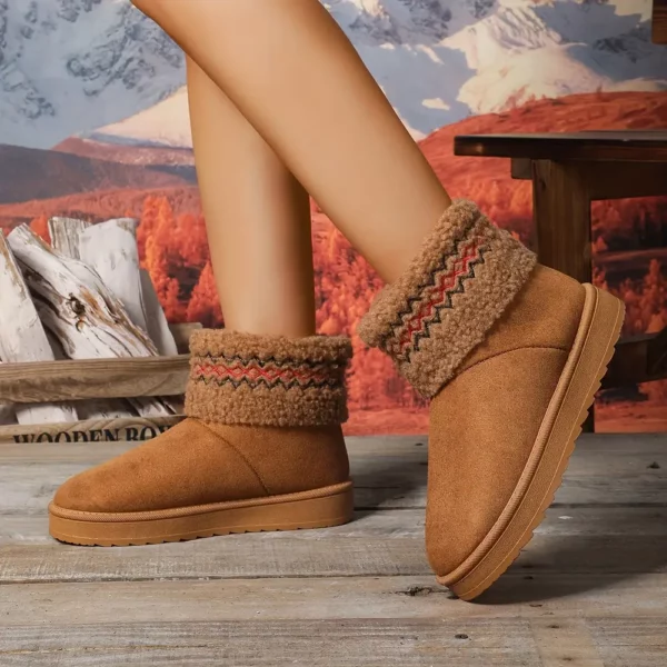 Bottes d’hiver femme fourrées antidérapantes – chaleur et confort neige glace