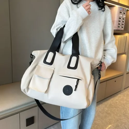 Sac week-end femme multi-compartiments – bandoulière amovible et poche PC