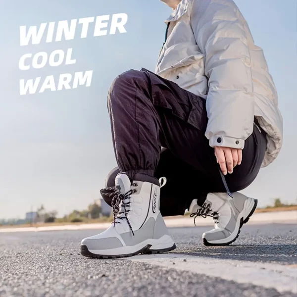 Bottes d'hiver femme doublées polaire – chaussures mi-mollet chaudes élégantes