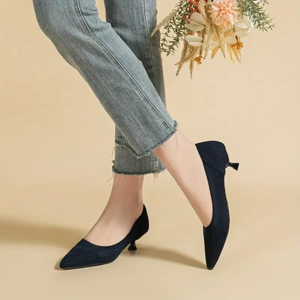 Escarpins femme à petit talon confortable – bout pointu élégant mariage