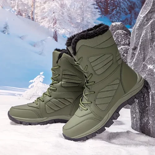 Bottes de neige femmes doublées polaire antidérapantes pour hiver et randonnée