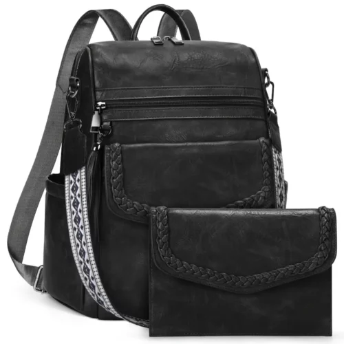 Sac à dos ordinateur femme convertible élégant – compartiment PC et multi-poches