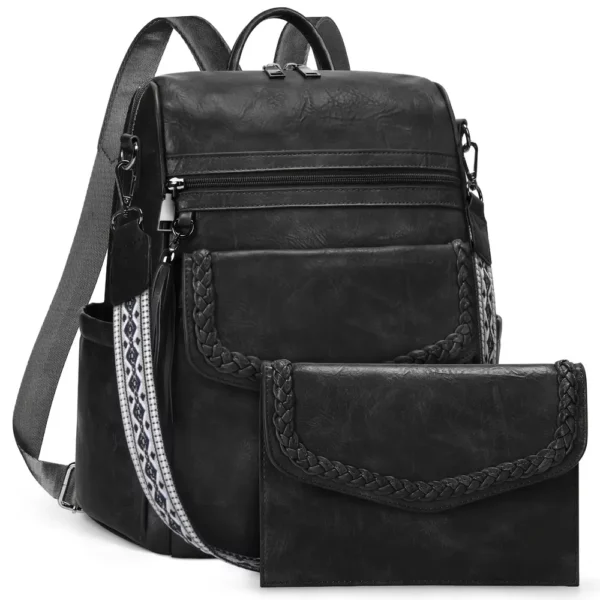 Sac à dos ordinateur femme convertible élégant – compartiment PC et multi-poches