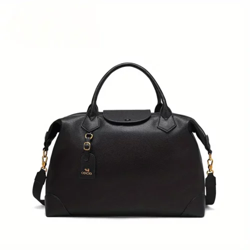 Sac de voyage femme élégant – bandoulière amovible et boucles dorées