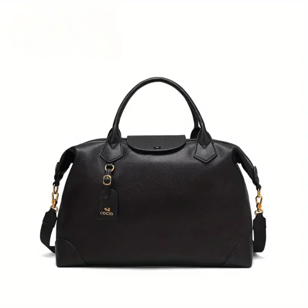 Sac de voyage femme élégant – bandoulière amovible et boucles dorées