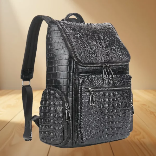 Sac à dos cuir femme convertible – compartiment PC et poches multifonctions