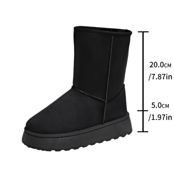 Bottes d'hiver femme doublées chaudes – confort pied, semelle antidérapante