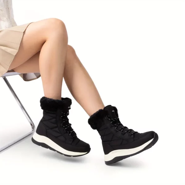 Bottes de neige femme imperméables fourrées – confort thermique extérieur