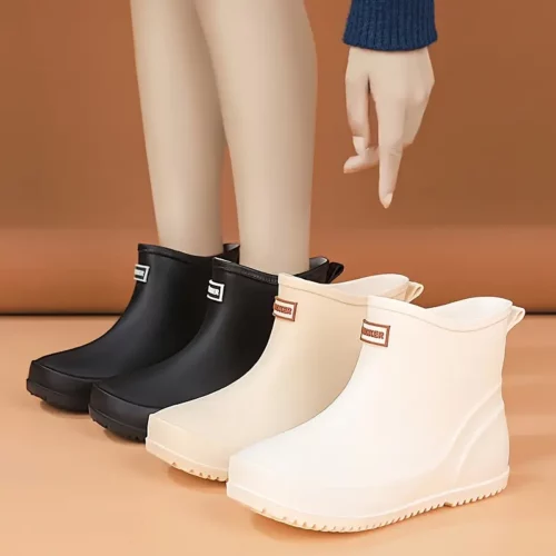 Bottes de pluie femme en caoutchouc chic – confort doublé et semelle antidérapante