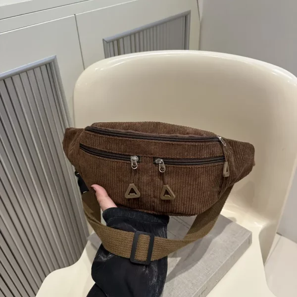 Sac banane femme en velours côtelé – chic et pratique pour le quotidien