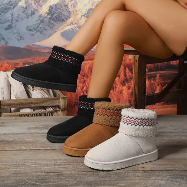 Bottes d’hiver femme fourrées antidérapantes – chaleur et confort neige glace